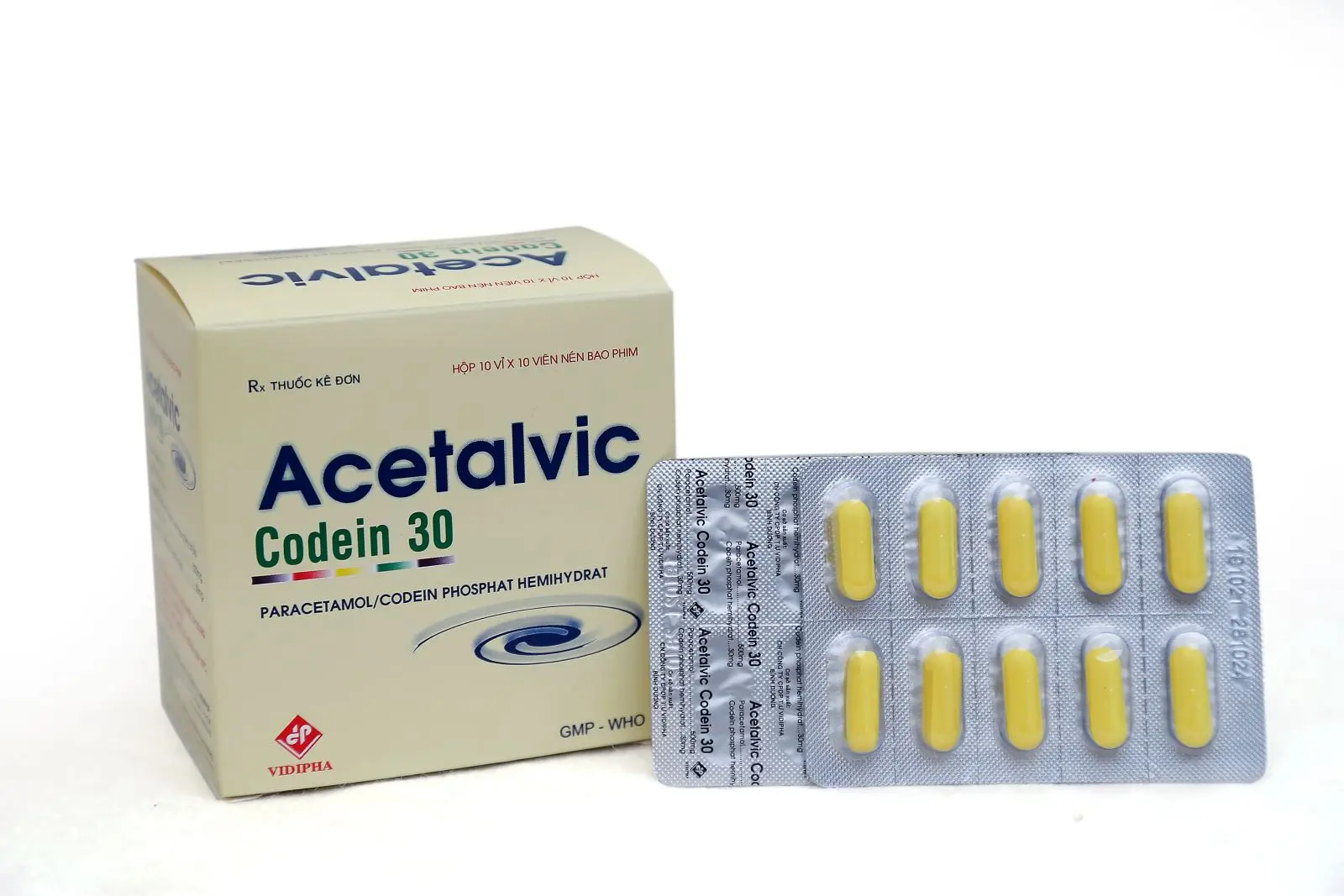 THUỐC GIẢM ĐAU - ACETALVIC CODEIN 30 (Hộp 10 vỉ x 10 viên)